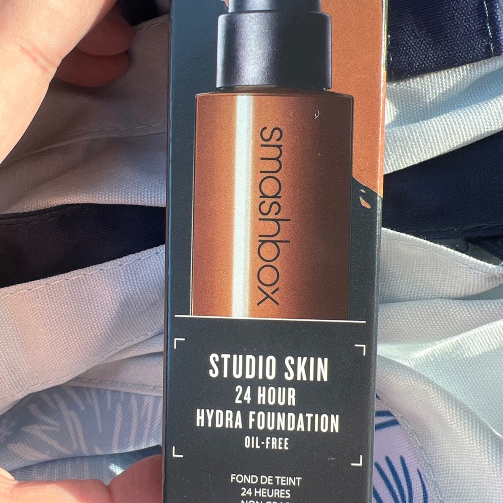 SMASHBOX STUDIO SKIN 24 HOUR HYDRA FOUNDATION DARK COOL 4.15 FULL SIZE NIB